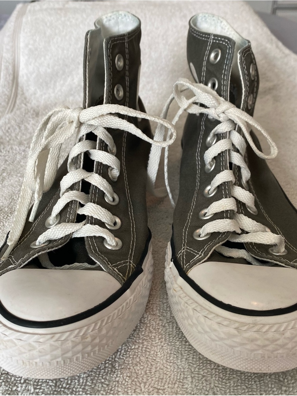 Converse Women’s High-Top Canvas Sneakers with White Laces